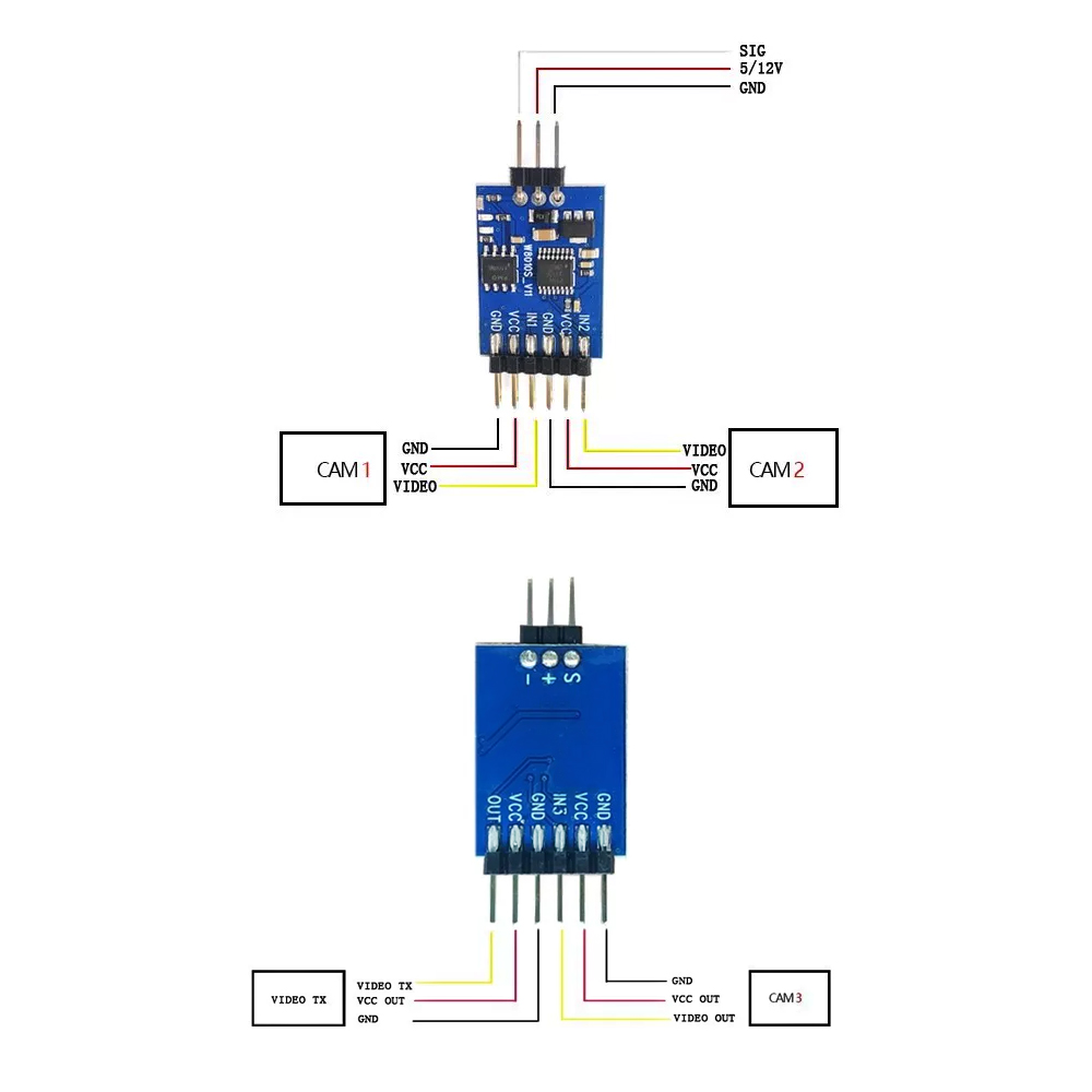 5.8G 3 Channel Video Switcher  - огляд і ціна Drone Motor